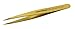 Tweezerman Studio Collection Ultra Precission Tip Tweezers with Rustproof TNT GOLD COATING Suitable for Finest Eingewachsenen Hair