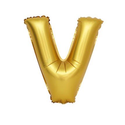 HS 40CM Gold Folienballon Buchstaben A--Z Lufterfüllung