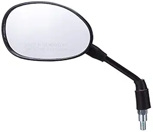 Uno Minda RV-5006L Shatterproof Glass Rear View Mirror-Left Hand for Hero Splendor Plus