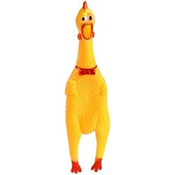 UEETEK Chillones Pollo de Juguete,Gritando Pollo Juguete Perro Juguete para Divertido,34 * 7.5cm (L * W)
