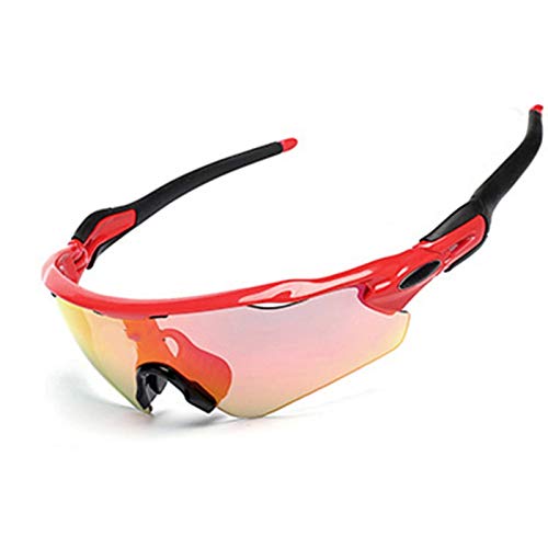 Preisvergleich Produktbild Schutzbrille Für Brillenträger Tr Halbrunde Polarisierte Reitbrille Für Außenbereich Red Black Damen Herren