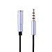 Produktbild Prettygood7 Kopfhörer-Verlängerungskabel (3,5 mm Stecker auf 2 Buchsen für Laptop/PC Silber
