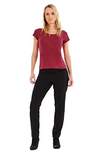 Ladies Black Maternity Trousers Under Bump Straight Leg Womens Work Sizes 8-20