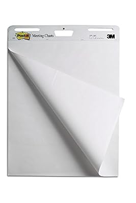 Post-it Bloc de 30 feuilles autoadhésives blanches (Meeting Chart)