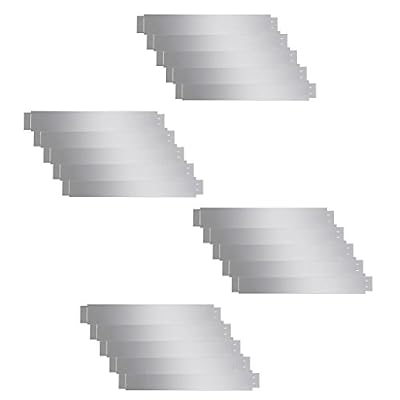 VIDAXL Set de 20 Clôtures de pelouse flexibles en acier galvanisé