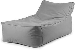 IAMZHL outdoor solid color foldable adults bean bag sofa cover lounger, relax garden beanbag big man recliner - light grey,a1