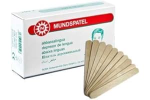 Tiga-Med Einweg-Tongue-Depressoren, 15 cm, Set mit 100 Stück, geeignet für Hobbies/Crafts Mundspatel Spatel aus Holz 15cm