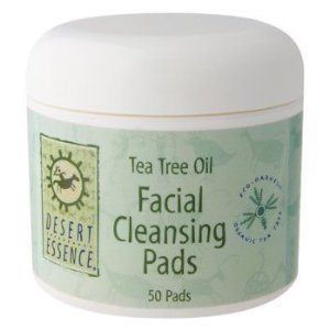 Pack of 1 x Desert Essence Natural Tea Tree Oil Facial Cleansing Pads - Original - 50 Pads