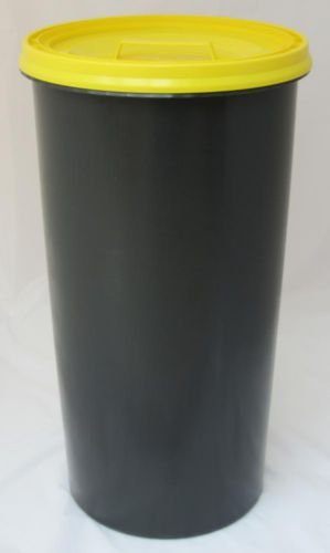 Gelber Sack - Tonne anthrazit mit gelbem Deckel - Müllsackständer - Müllständer - Mülleimer - Wertstoffständer - 60 l