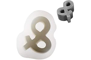 BOOWAN NICOLE NICOLE Símbolo Concreto Molde Ampersand y & Signo Silicona Cemento Moldes Símbolo Molde