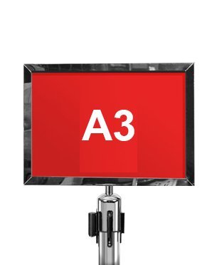 Preisvergleich Produktbild Infotafel-Aufsatz / Hinweisschild DIN A3 für FLEXIBARRIER Personenleitsystem