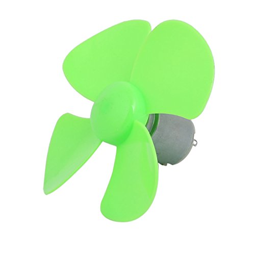 Sourcingmap DC 12V 0.03A 1500-7000RPM Motor 4 Vanes 100mm Rotating Diameter Propeller Green