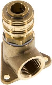 Wanddose mit Kupplungsdose, G 1/2" (IG), Messing Werkstoff:Messing Eingang E:G 1/2" (IG)