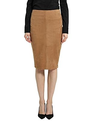 Berydale Jupe crayon pour femme, Camel, XL
