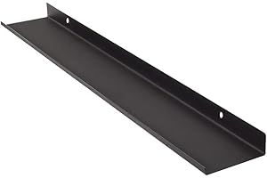 MILUKA Mensola da parete nera, lunga 70 cm, per quadri, cornici, libri, scaffali da parete in metallo, per soggiorno, camera da letto, corridoio, cucina, ufficio (1, nero)