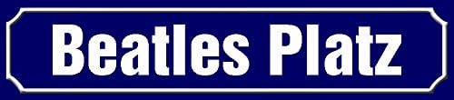 ComCard Beatles Tin Space Straßenschild Sign Metal Sign Tin 46x10 cm