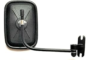 MelTruck Ytterspegel 170 x 120 mm med spegelhållare för traktor Fendt Massey Ferguson lastbil grävmaskin jordmaskin universell 10 mm E20 (1. 180 × 155 mm spegelhållare, 1 styck)