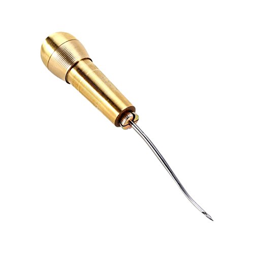 Werkzeug Ahle Punzon austauschbar Professionelle Nähen Leder + 3 Nadeln 4384 - 6