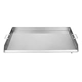 Olibelle 91,5 x 56 x 6,3CM Plaque à Pâtisserie INOX Professionnel pour BBQ Plaque de Cuisson Grill pour Maison Cuisine Barbecue