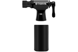 Thinvik Bomba infladora CO2 para Bicicletas Compatible con válvulas Presta y Schrader con Funda Aislante. Kit inflador portátil de CO2 para Bicicletas de Carretera y MTB - No Incluye Cartuchos de CO2