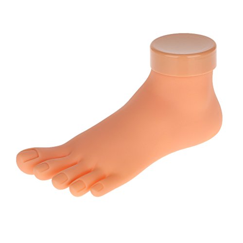 Anself Practice Foot Model Flexible Movable Soft Fake Foot Tool for Nail Art Train