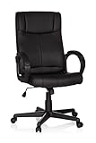chefsessel lederlook schwarz Gesamthöhe: 119; Sitzhöhe: 45 - 54 cm; Sitzbreite: 48 cm; Sitztiefe: 45 cm; Rückenlehnenhöhe: 65 cm; Armlehnenhöhe: 22 cm; Fußkreuzdurchmesser: 70 cm