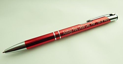 Personalised Pen Promotional Engraved With your name or logo RED Aluminium Pen not cheaper plastic Comparable