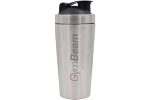 GymBeam Edelstahl Shaker - 750ml Proteinshaker, leicht, langlebig, keine unangenehmen Gerüche, ideal für Proteinshakes und Sportgetränke (Grey)