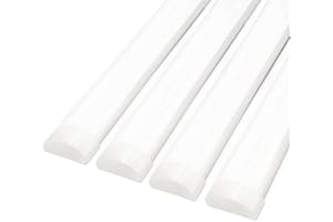 BrightFly Lot de 4 Neon LED 120cm, Reglette LED 6500K, Tube led pour garage, entrepôt, parking, bureau, atelier, éclairage de cuisine