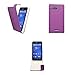 Produktbild Kompatibel mit Sony Xperia E4G Lila Kunstleder Klapphülle und Displayschutz von Gadget Boxx