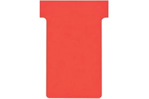 Nobo Tarjetas para Planificador en Forma de T, Rosa, Tamaño 1.5, Pack de 100 Recambios de Tarjetas para Planificar, Planificador Industrial de Pared para Oficina, 2001508