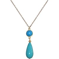 GEMSHINE Halskette mit Türkis Edelsteinen. Anhänger aus 925 Silber oder hochwertig vergoldet an 60cm Kette. Made in München / Deutschland. Im edlen Schmucketui geliefert. Auch als Set mit Ohrringen.