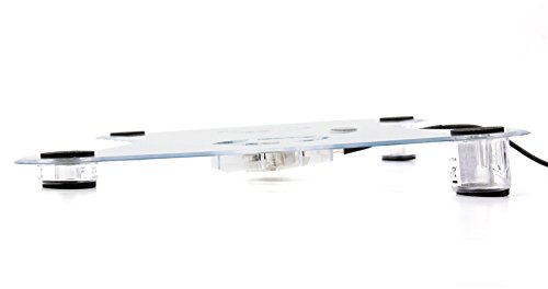 Für Ihren ODYS Trendbook Next 14 Pro, Trendbook 14 Pro, Shape Pro, Vario Pro 12, Shape 360 und Elite Win 360 Laptop: Transparenter Kühl Pad | Cooling Pad | Notebook Cooler mit USB und LED - 8