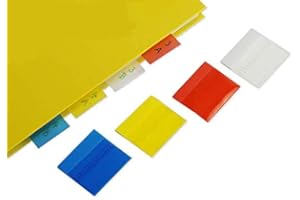 ‎TIMETEX TimeTEX Index Tabs, 12 Pieces, Self-Adhesive, A4 (210 mm x 297 mm), Colour-Transparent Film, Plastic