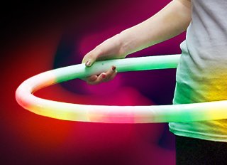 Preisvergleich Produktbild Hula-Hoop-Reifen, blinkender LED-Reifen