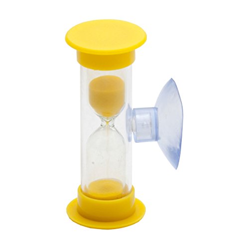 Lantelme 5803 Zahnputz Sanduhr 3 Minuten Set 4 Stück. Sanduhren mit Sauger. Für Sie und Ihre Kinder. Das Familienset in den Farben pink, gelb, grün und blau - 4