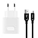 Produktbild iMangoo Huawei Supercharge Ladegerät, 5V 4.5A Schnell Ladeadapter + 1.2M/3.9ft 5A Nylon Lade und Daten Kabel für Huawe P20 Pro Mate 10 Schwarz