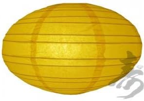 1X 16 Inch Dark Yellow Oval Lantern