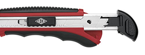 Wedo 784018 Profi Cutter Auto-Load (18 mm, Klingenführung, aus Metall, integriertes Magazin, inkl. 6 Klingen und Abbrechhilfe, TÜV/GS-geprüft) rot / schwarz - 2
