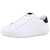 nike air max 90 schwarz weiß damen  SCARPE VITA Damen Sneaker Low Glitzer Turnschuhe Schnürer Freizeit Schuhe 174337 Weiss Schwarz Glitzer 38