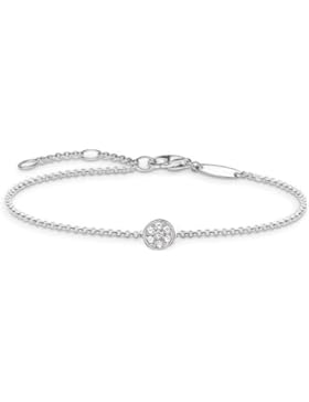 Thomas Sabo Damen-Armband 925 Silber Zirkonia weiß Ovalschliff 19.5 cm - SCA150007