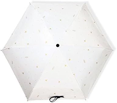 Cinque Pieghevole Ultralight Piccolo Mini Protezione Solare Coreano Disabilità Goddess UV Ombrello Copertura Parasole ( Color : White )