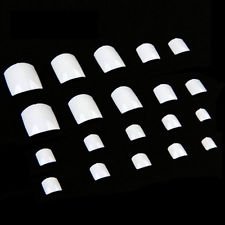 100 x False White Toe Feet Nails Full Coverage, 10 different sizes (10 of each size) posted from London by Fat-Catz