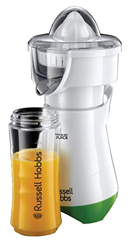 Russell Hobbs 21352-56 Mixeur Blender Electrique Mix and Go, Presse Agrumes 600ml, Gourdes pour Transport