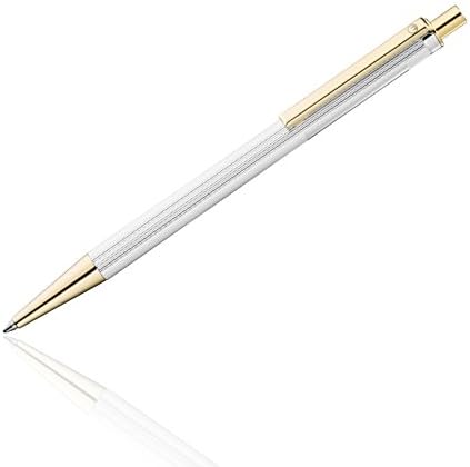 Marquise Jewellery925 Sterling Silver Ballpoint Pen - Eco - Barley Pattern - 24ct - Waldmann.