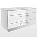 Produktbild Design Badmöbel Unterschrank + Waschbecken 100 cm in der Farbe Weiss / Weiß Hochglanz / Soft-Close / Montagefertig / MADE IN GERMANY