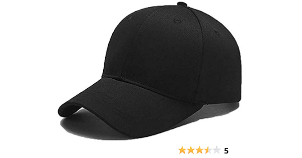 Buy Black Cotton Baseball Cap at Amazon.in