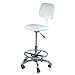 Aurora white stool with footrest and Backrest