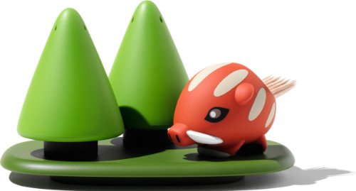 Alessi "Forest Gump" Menage: Salz, Pfeffer und Zahnstocher aus thermoplastischem Harz