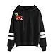 Produktbild Sweatshirt Damen SUNNSEAN Frauen Gestickte Applikation Pullover Hoodie Stilvolle Kleidung Oberteile Mit Kapuze Sport Mädchen Straße Bluse Lose Tuniken